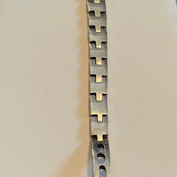 Rare Taxco Salvador Juller Gracia Signed Sterling Silver 925 Buckle Bracelet - Picture 10 of 10